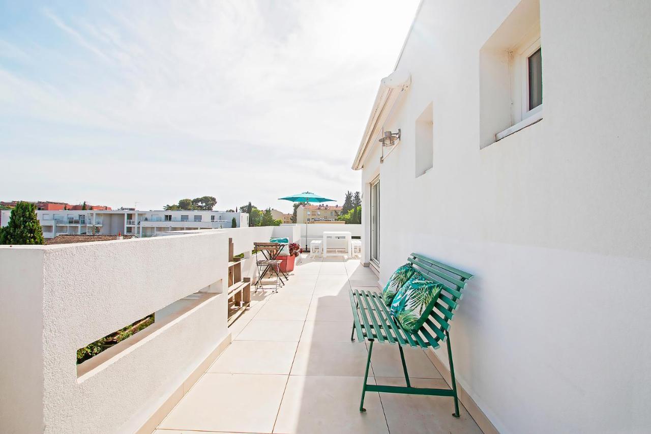 Duplex Toit Terrasse Vue Panoramique Appartement Montpellier Buitenkant foto